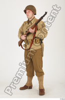  U.S.Army uniform World War II. ver.2 army poses with gun soldier standing whole body 0010.jpg